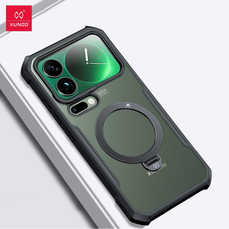 XUNDD For Mi 17 Xiaomi 17 Pro Max Case Airbag Shockproof Protective Back Cover Luxury Casing With Rotatable Magnetic Holder