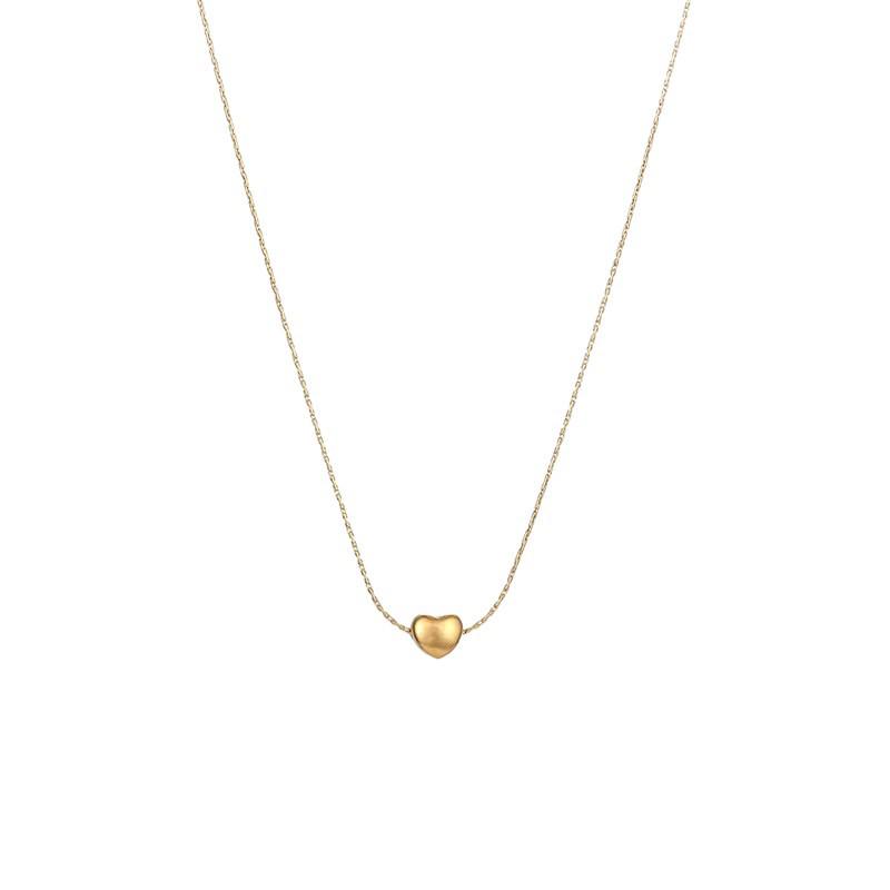 Elegant Niche 18K Gold Titanium Steel Love Pendant Necklace for Women - Fade-Resistant Clavicle Design