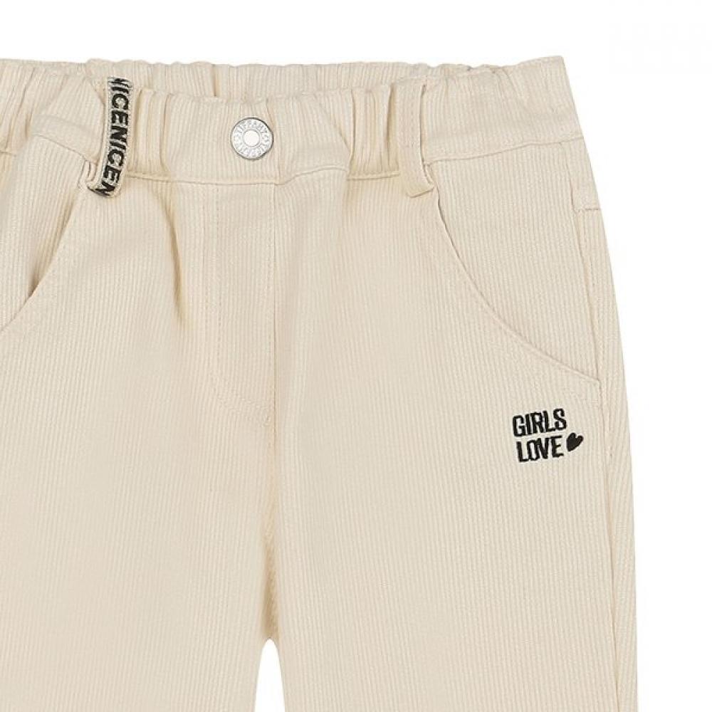 Tiffany Fleece Bootcut Pants Ivory T55kbp030