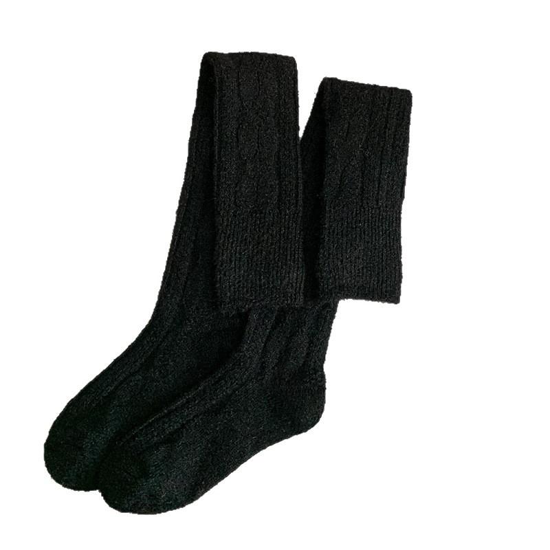 Winter Knee Socks Children Japanese Jk College Wind Stockings Soft Sister Versatile Warm And Thin Warm Fleece Knee Stockings