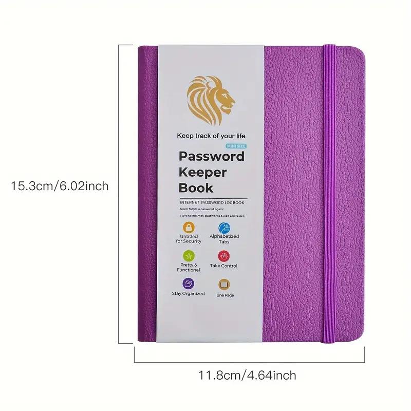 Password Book With Alphabetical Tabs - Internet Address & Password Keeper Logbook For Password Organization Notebook Diary Pads