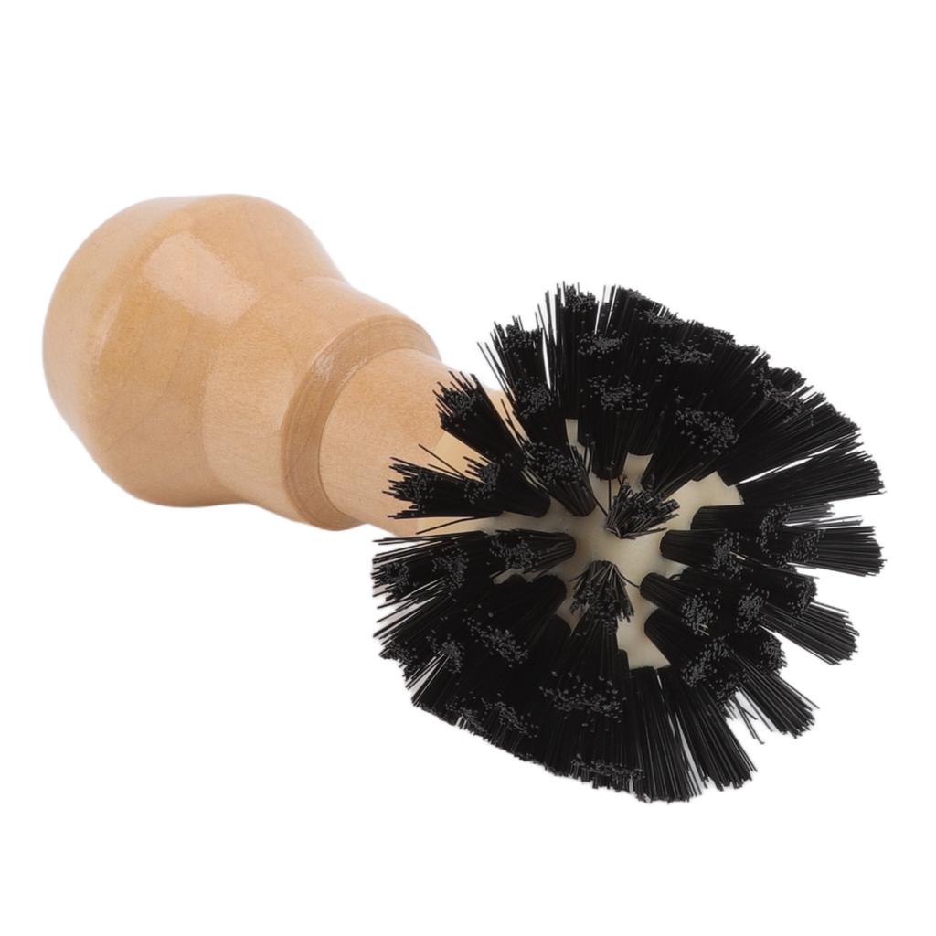 Portafilter Cleaning Brush Professional Portable Coffee Tamper Cleaning Brush with Wooden Handle for Kitchen Tool