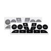BBBI7 For Ford Focus Button Sticker for Ford Focus 2 MK2 Accessories Silver Vinyl Climate Repair Decals for MK1 MK III Air Dashboard