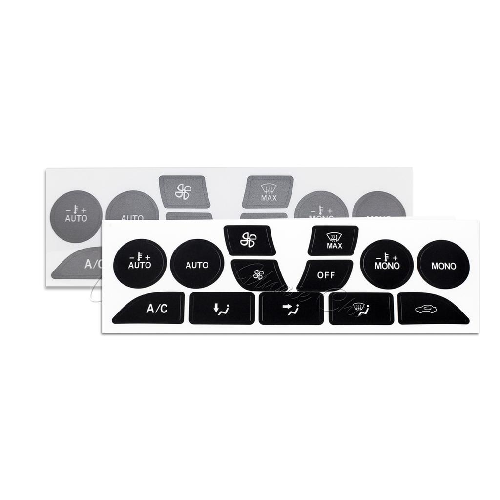 BBBI7 For Ford Focus Button Sticker for Ford Focus 2 MK2 Accessories Silver Vinyl Climate Repair Decals for MK1 MK III Air Dashboard