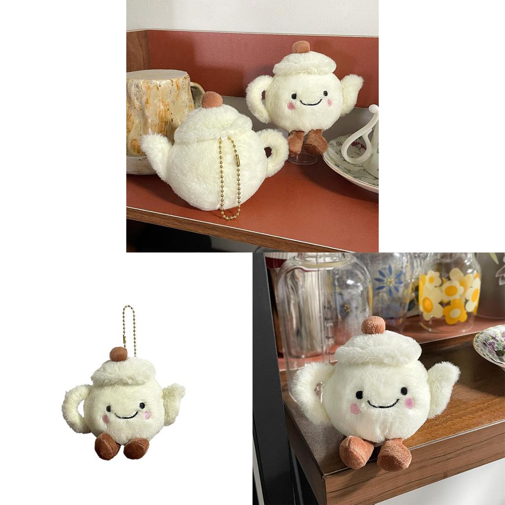 Plush Tea Pot Plush Toy Bag Charm Kids Gift For Children Playroom Decor