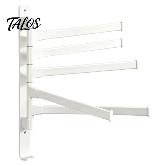Rotating Towel Storage Swivel Rack, 180 Degree Design, Wall Mounted Space Modern Bathroom Hardware Aluminum Swing Holder, Anti-slip Organizer