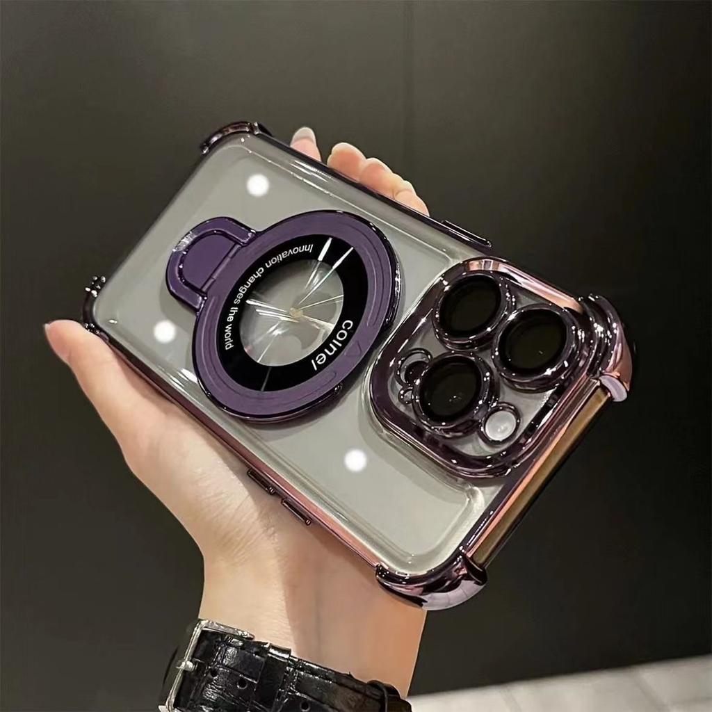 Electroplated Four Corner Space Case for Apple 15PROMAX Four Corner Airbag Anti Drop for IPhone 14 Phone Case Explosive
