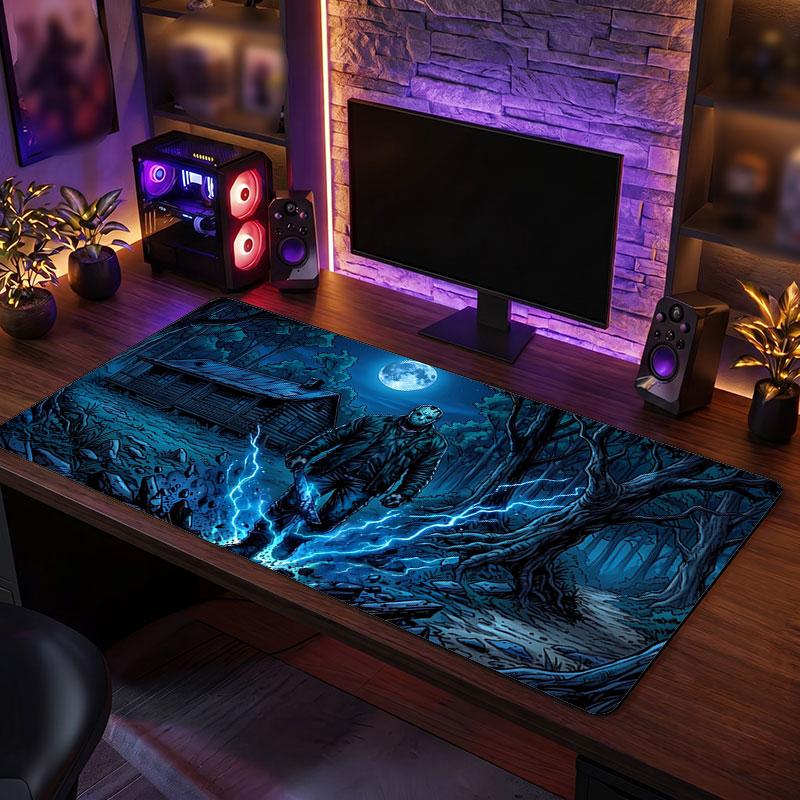 Big Mouse PadFriday the 13th Jason Voorhees Extended Soft Desk Mat Gaming Office Computer Table Decor Mat