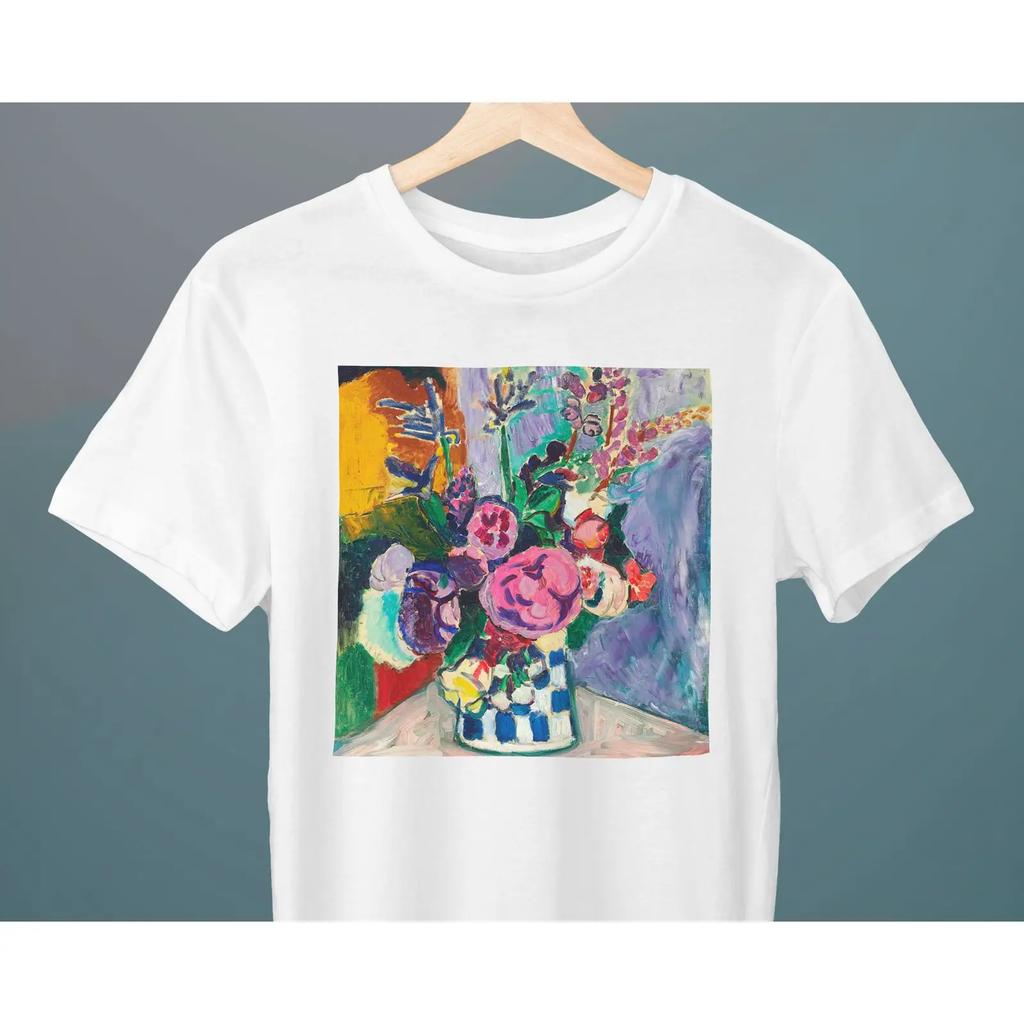 Henri Matisse Les Pivoines Peonies Painting T Shirt Aesthetic Fine Art For Lovers Vintage Washed Comfortable Designer Clothes