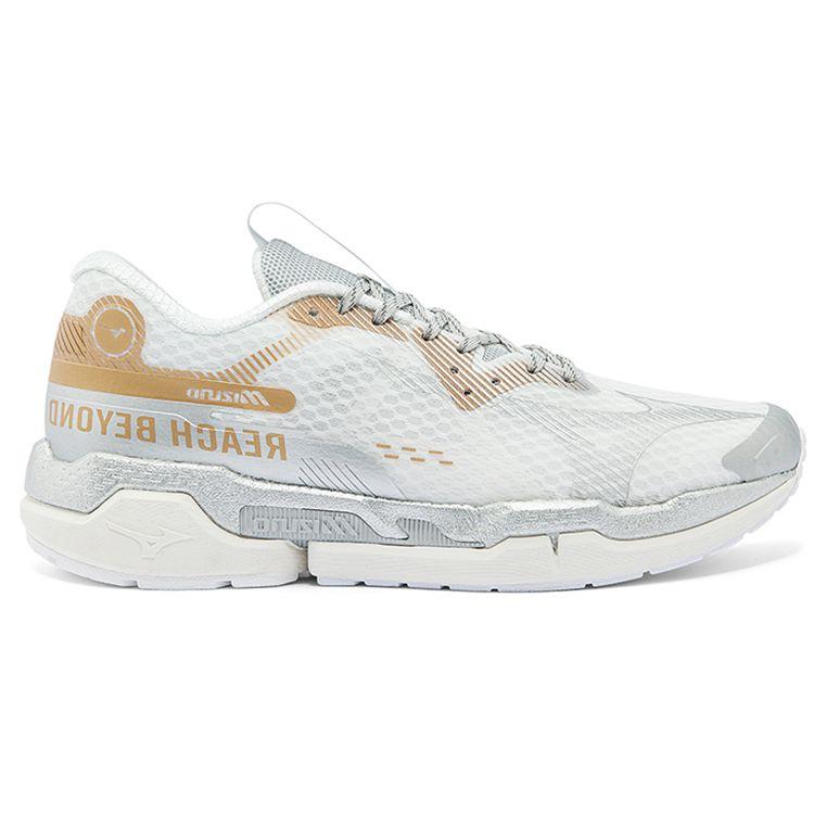 Mizuno Pi X Durable Casual Low-Top Sports Shoes Unisex Sneakers White Silver Gold D1GH214304