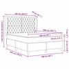 Box Spring Bed with Mattress Dark Blue 200 X 160 Cm Velvet