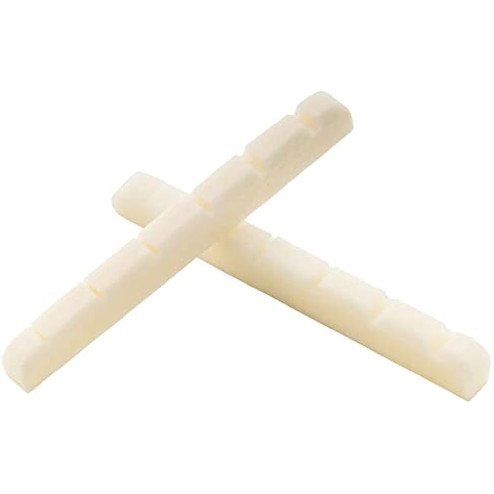Musiclily 42mm Electric Guitar Ox Bone Nut Grooved Bone Nut Fender for Strat/Telecaster Guitars, ...