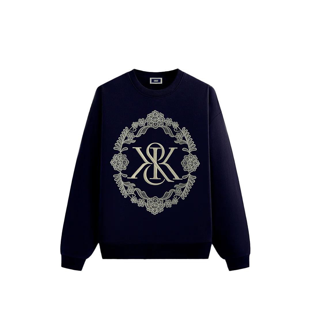 

KITH Floral Lace Nelson Crewneck Sweatshirt Men sweatshirt Deep-Abyss-Blue KHM032535-439 L