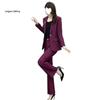 Spring 2025 Slim Fit Fashion Suit: Women's Two-Piece Set with Micro Flare Pants