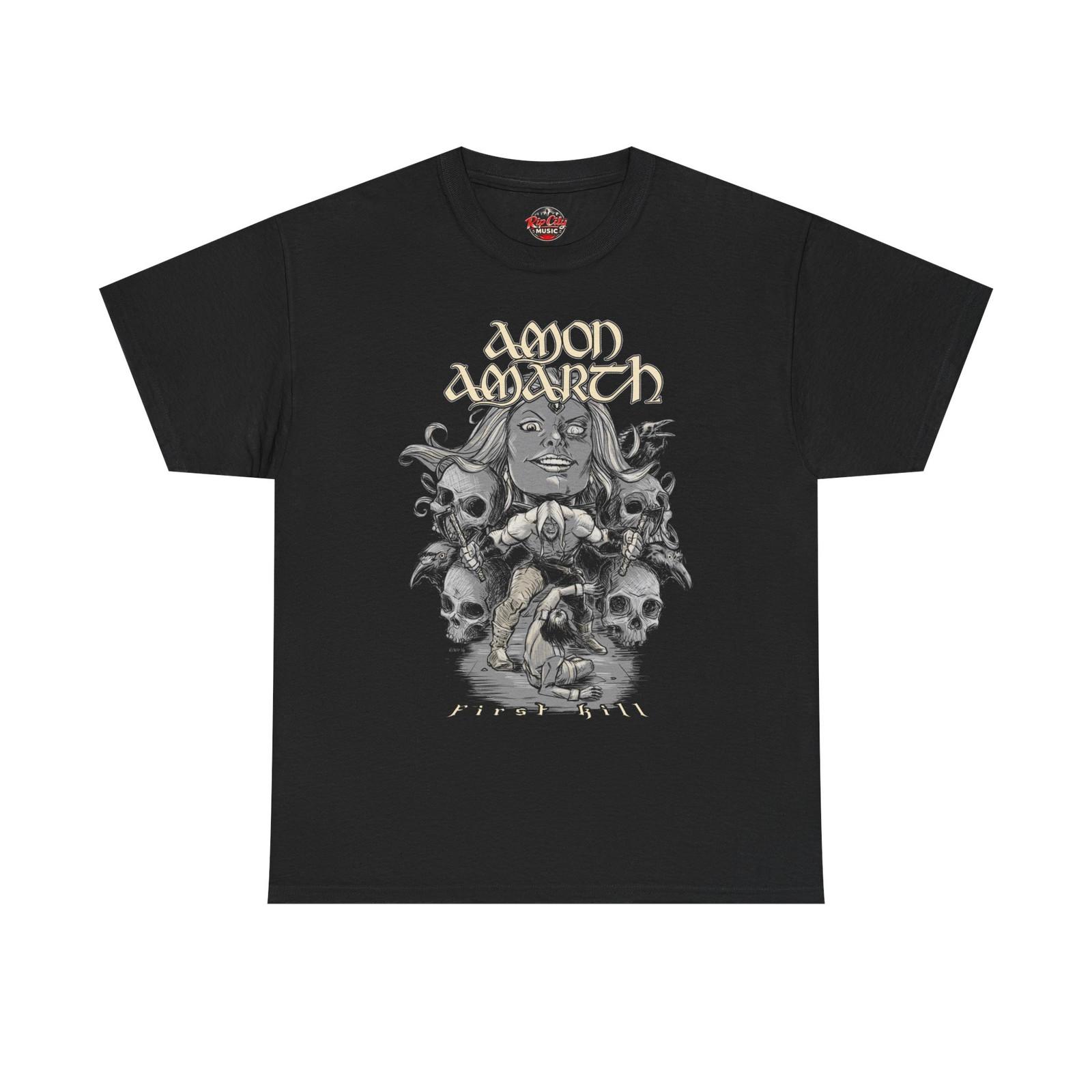 Amon Amarth First Kill Comic Graphic Jomsviking Metal Rock Band Unisex T-Shirt XXXXL