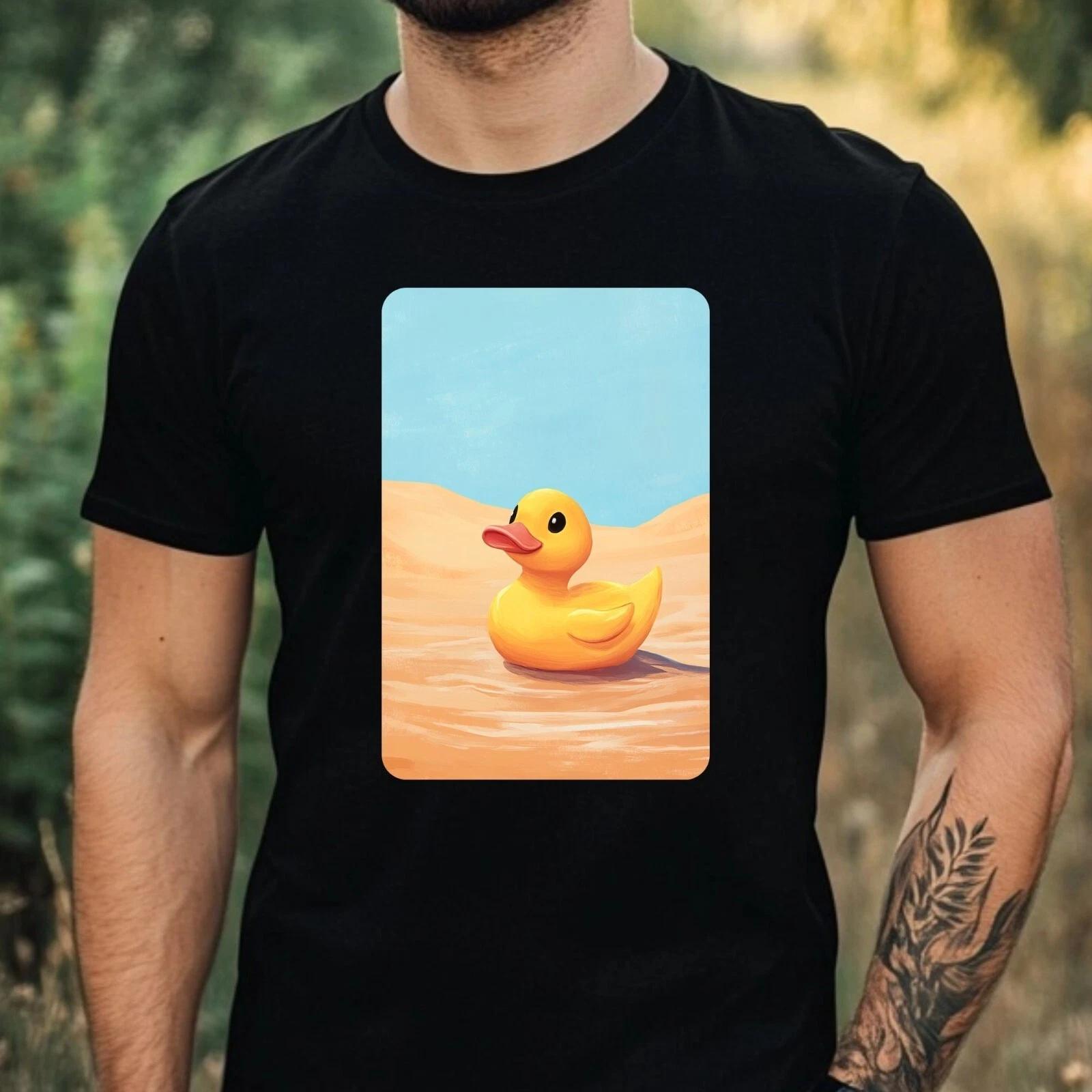 T-Shirt Herren Gummiente in Wüstenlandschaft Motiv Baumwolle Größe XS bis 5XL S