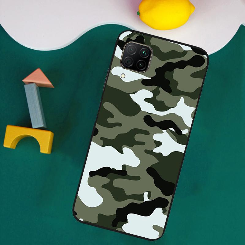 Green Camouflage For Huawei Nova Y73 Y72 Y70 Y90 Y60 Y61 Y91 12s 12i 11i 8i 9 10 SE P40 Lite P30 P60 Pro Case