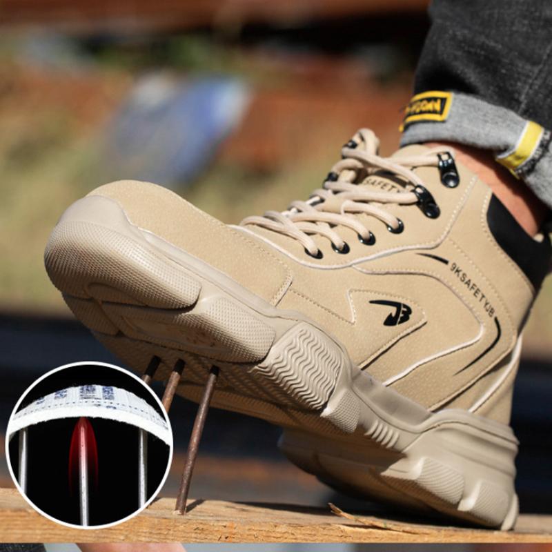 winter safety shoes puncture proof high top boots for work anti-shock and anti-perforation work shoes men waterproof work shoes