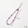Acrylic Acrylic Bear Phone Chain Beaded Acrylic Cellphone Wrist Strap  Headphone Case Pendant