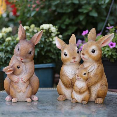 Courtyard Garden Creative Cute Rabbit Animal Ornaments Crafts Home Decorations Decorative Ornaments Elegant Room Decorations
