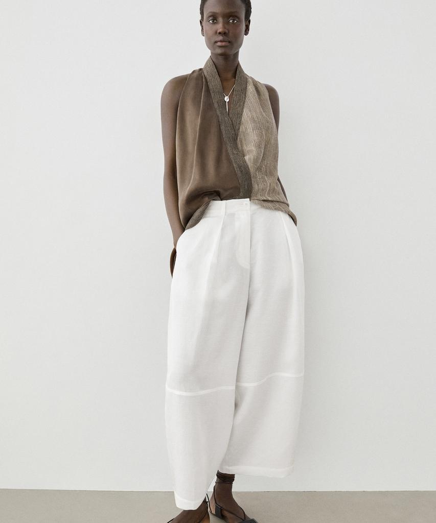 Masimodutti Fluid Sarouel Pants Seam Detail