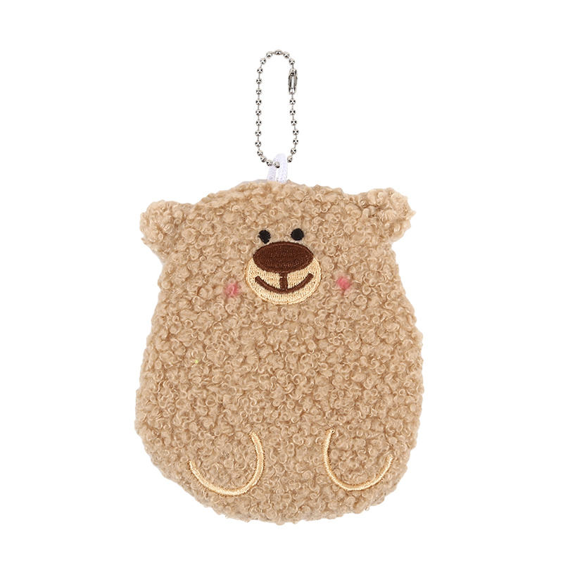 Niedliche Bär Plüsch Geldbörse Schlüsselanhänger für Kopfhörer Lippenstift Bargeld Kleine Gegenstände Aufbewahrung