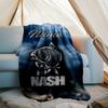 Personalized Custom Name Blanket - Nash Logo Print Design,Blanket for Sofa,Bed,Travel,Camping - Soft and Warm, Great Gift