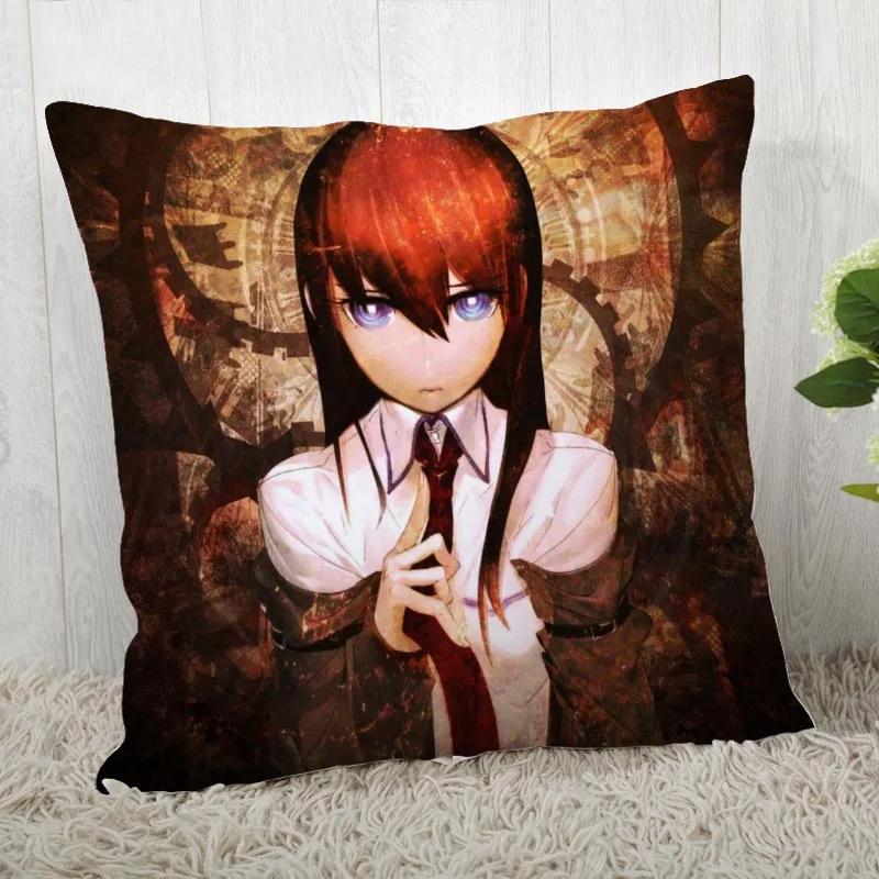Steins Gate Pillow Cover Customize Pillow Case Modern Home Decorative Pillowcase For Living Room 45X45Cm A19.12.13