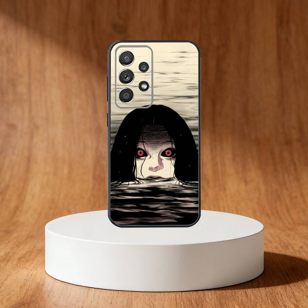 Horror Scary Face Eyes Phone Case For Samsung S25,S24,S21,S22,S23,S30,Ultra,S20,Plus,Fe,Note,10,9,5G Black Cover
