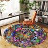 1pc Mandala Colorful Round Chair Mat Area Rug - Non-Slip, Floor Mat for Office, Bedroom, and Indoor Decor C1118077
