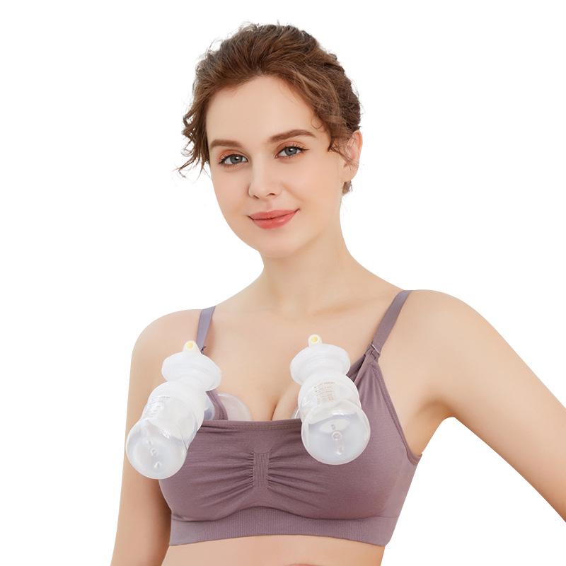 Hands-Free Wireless Nursing & Pumping Bra with Top-Open Buckle