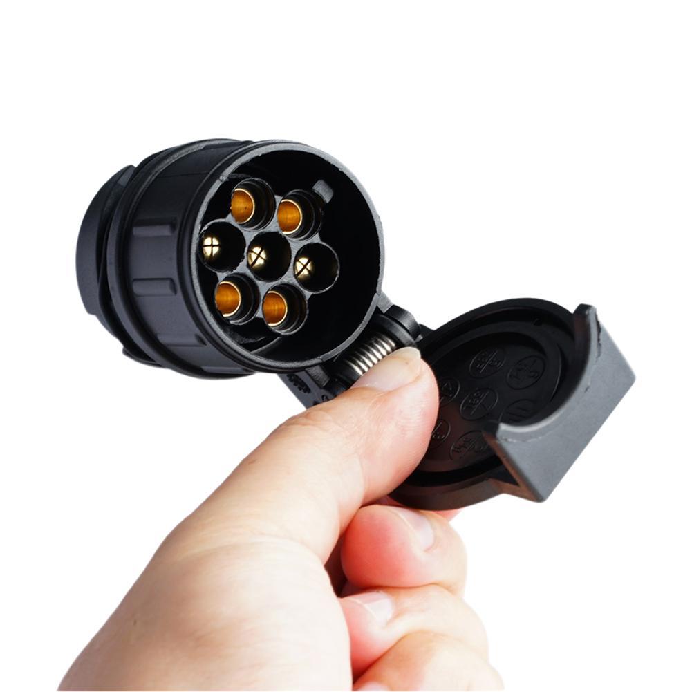 13 To 7 Pin Plug Adapter Trailer Connector Waterproof Plugs 12V Protect Towing Adapter Plug Socket Used On Motorhome Trailers