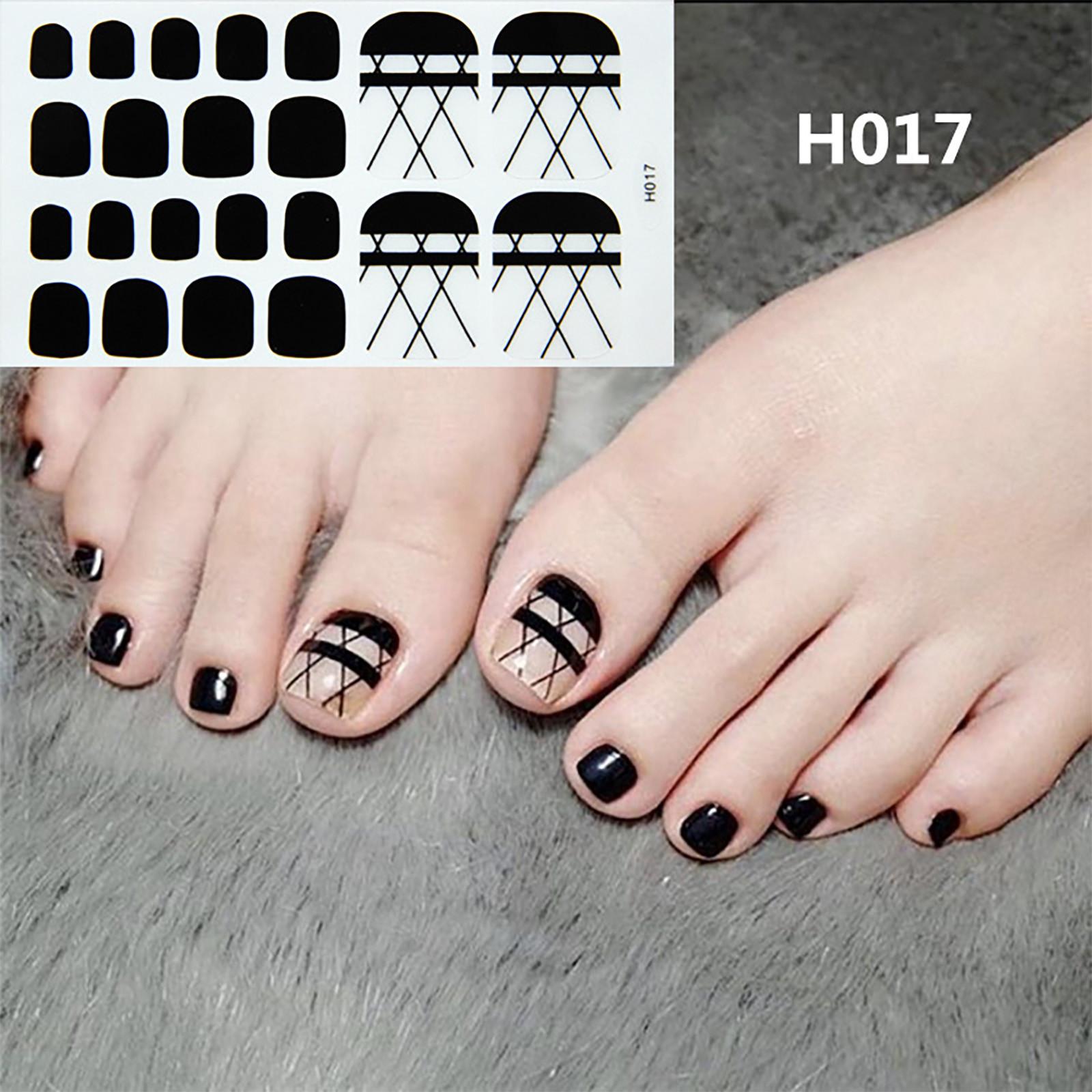 

Toe Nail Stickers For Summer Sandals Full Wraps Toe Nail Polish Sticke