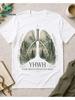 1pc Men's & 's Every Breath Speaks His Name T Shirt YHWH Lungs Graphic Bible Verse Print Crew Neck R