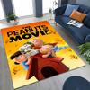 3D Cute Snoopy Dog Peanuts Art Cartoon Art Rug for Bedroom Living Room Sofa Home Doormat Decor, Large Kids Non-slip Floor Mat