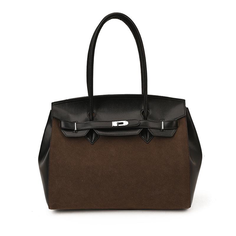 

French Minimalist Shoulder Bag: Large-Capacity, Versatile Women s Handbag for Casual and Commuter Use One Size кавовий