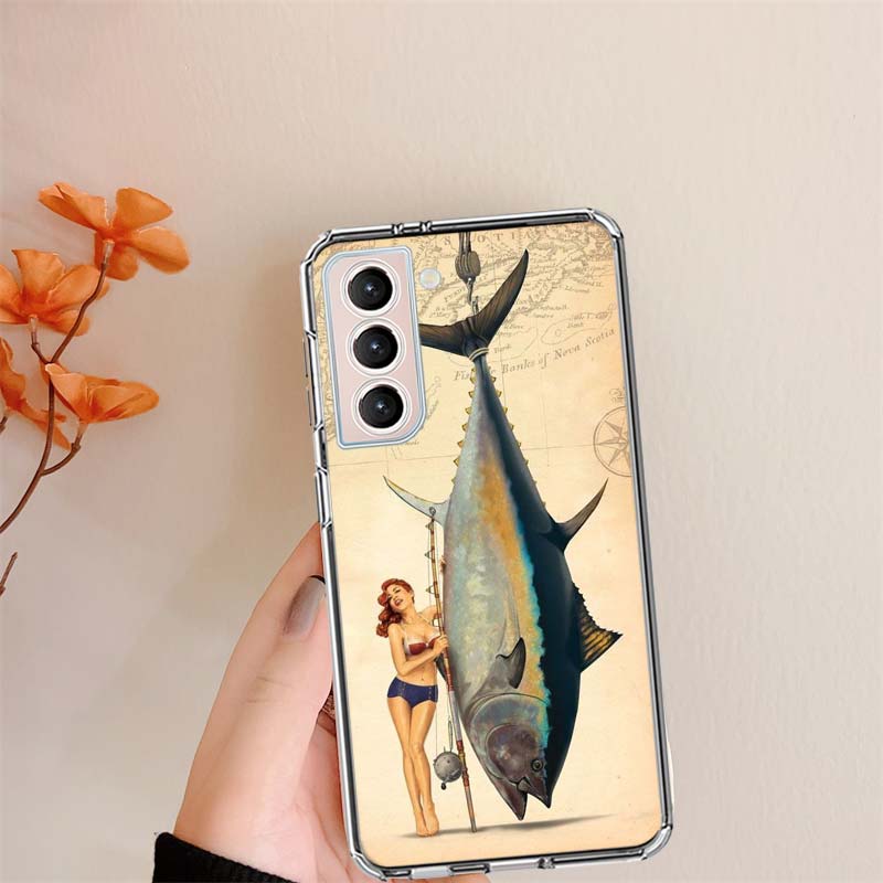 Ocean Sports Fishing for Tuna Phone Case For Samsung S24 S25Edge Galaxy S22 S25 Ultra S21 S23 FE S20 S10 Plus S10E Cover Shell C
