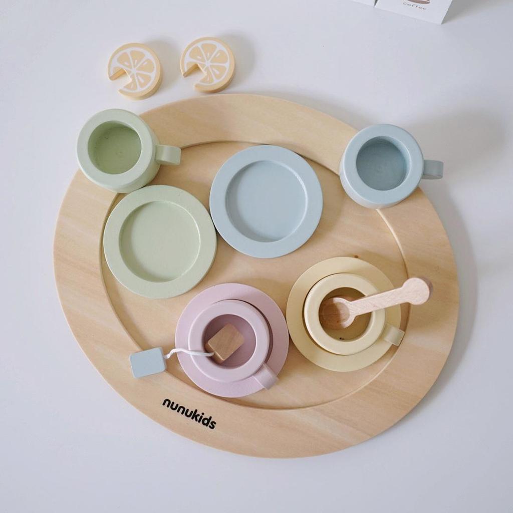 Girls' Wooden Cake Toy Set: Birthday Gift, Afternoon Tea Play, Kitchen & Ice Cream for Ages 3-6