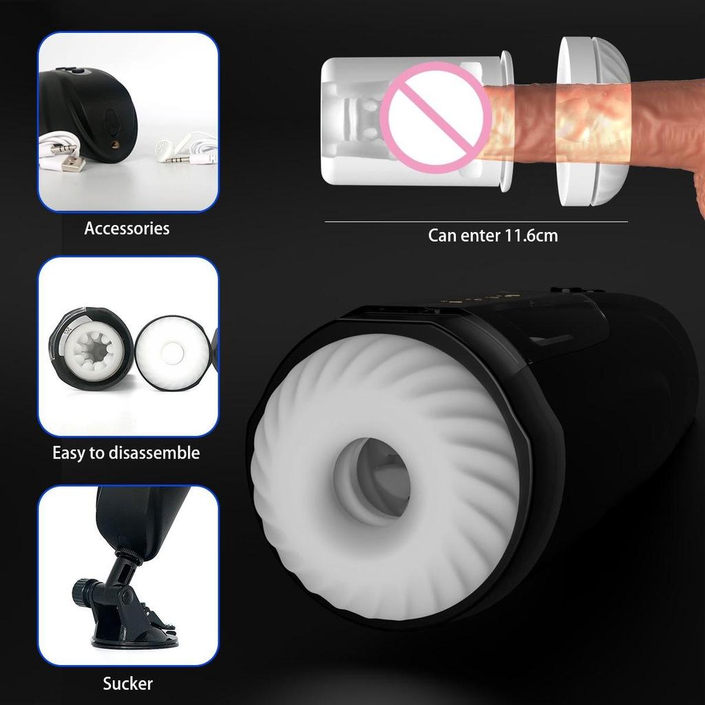 Automatic Male Masturbator Telescopic Rotation Vagina Masturbation Equipment Sex Toys for Men Piston Mastubator for Adults Goods