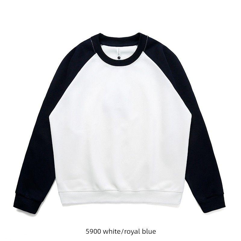 American Retro Trendy Brand Patchwork Color-Blocking Crewneck Sweatshirt for Men 2024 New Spring and Autumn Foreign Trade Men's Casual Jacket