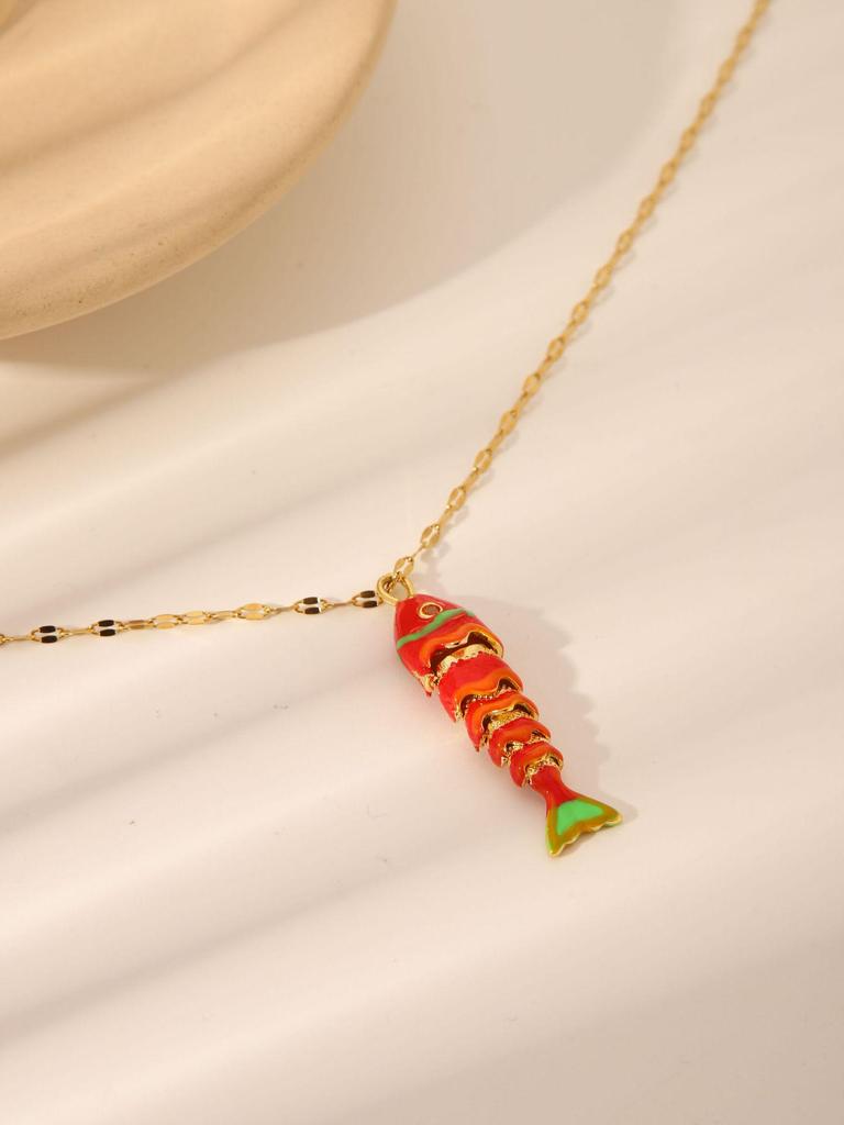 Boho rybí náhrdelník: Prázdninový styl, Lehký luxus klíční kosti, Doprava zdarma