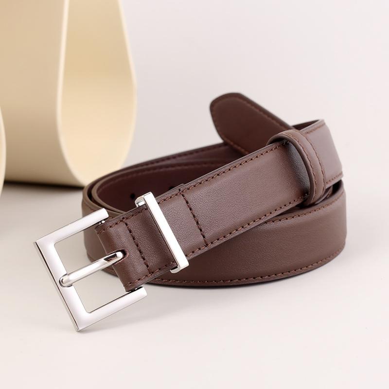 Classic First-Layer Cowhide Women'S Belt, Premium Leather Belt Decoration With Jeans