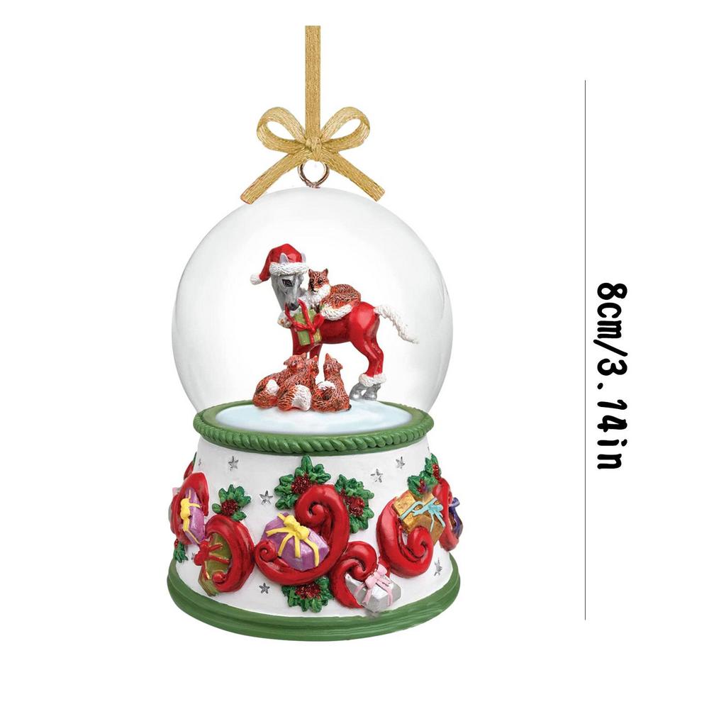 2D Acrylic Horse Christmas Ornaments Hanging Crafts Christmas Tree Horse Pendant Ornaments Party Supplies 2025 Xmas Navidad