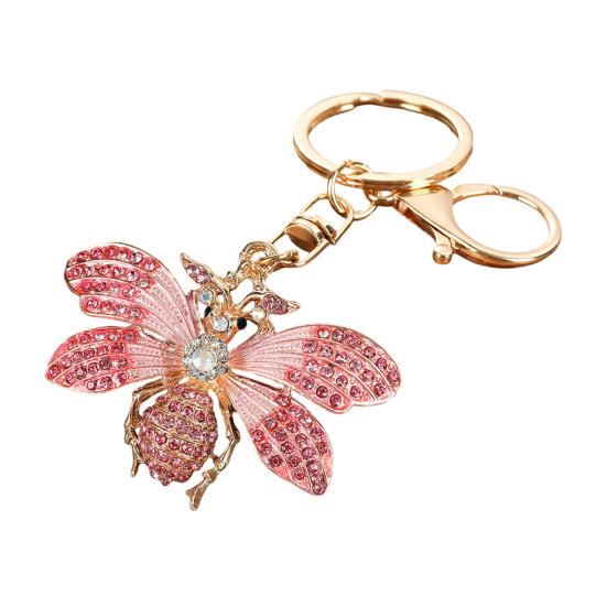 Rhinestone Bee Keychain Bling Bee Car Key Ring Holder Backpack Purse Handbag Charm Christmas Birthday Gifts for Her