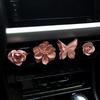 Retro Flower Car Air Outlet Aromatherapy Fancy Niche Style Camellia Car Vent Fragrant Stone Aroma Diffuser