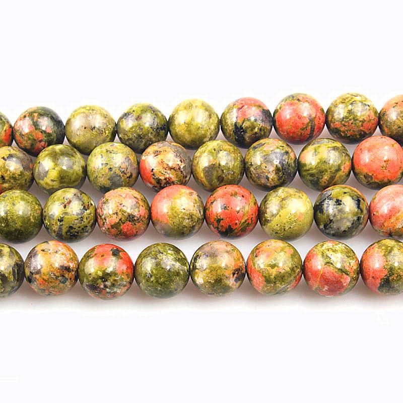 Koni Green Stone Beads - Natural Flower Design for Handmade Jewelry  DIY Accessories.