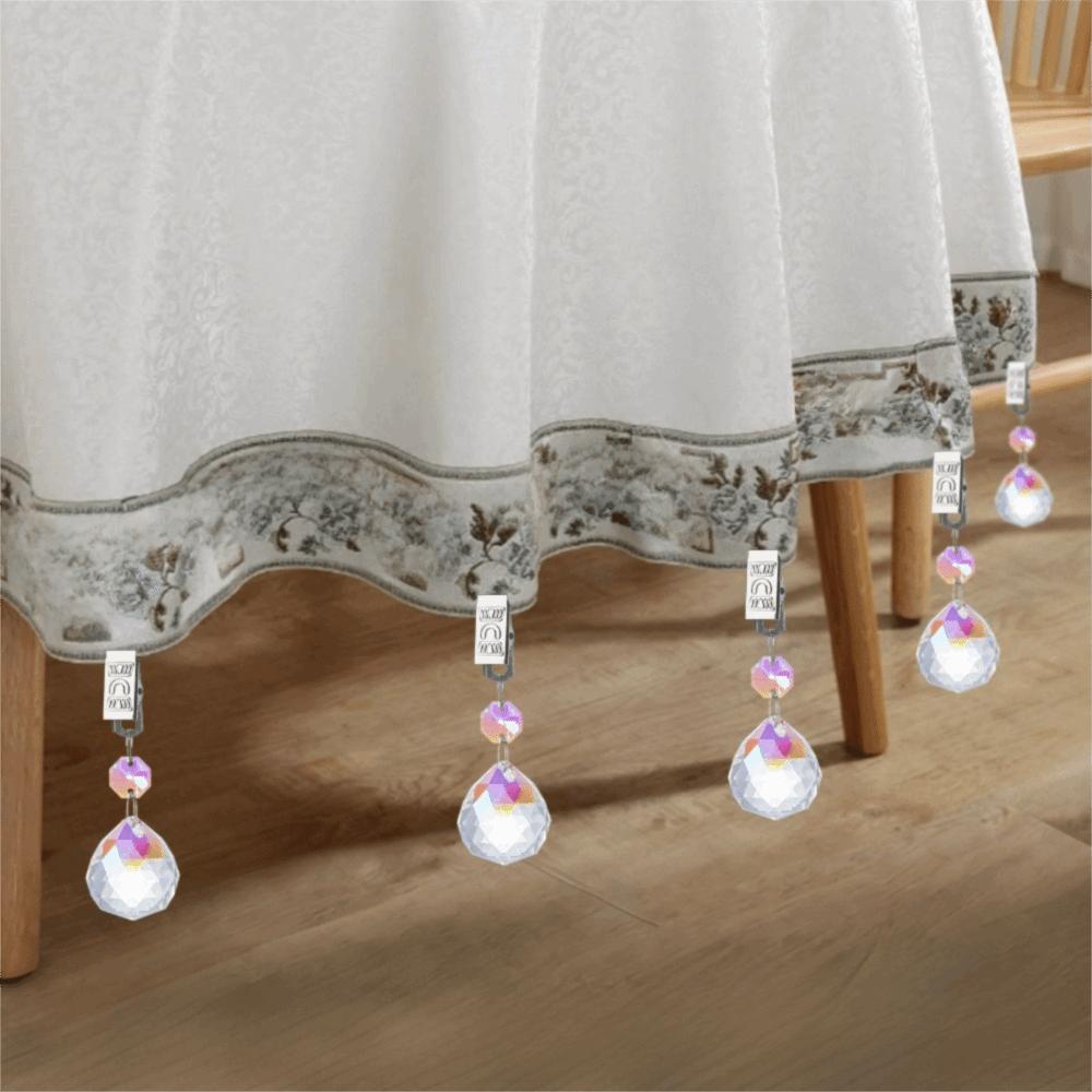 6 Stück Heavy Duty Glas Tischabdeckung Anhänger Winddicht Tischdecke Haken Hochzeit