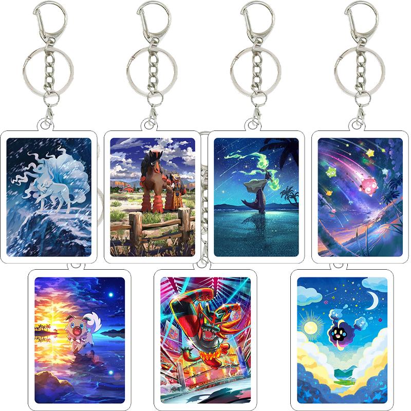 1pc Anime Charizard Mewtwo Gardevoir Cartoon Cool Game Characters Self Made Acrylic Keychain 5cm Pendant Decor Gifts Wholesale