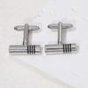 New minimalist and stylish men's business alloy cufflinks, French-style striped shirt studs.