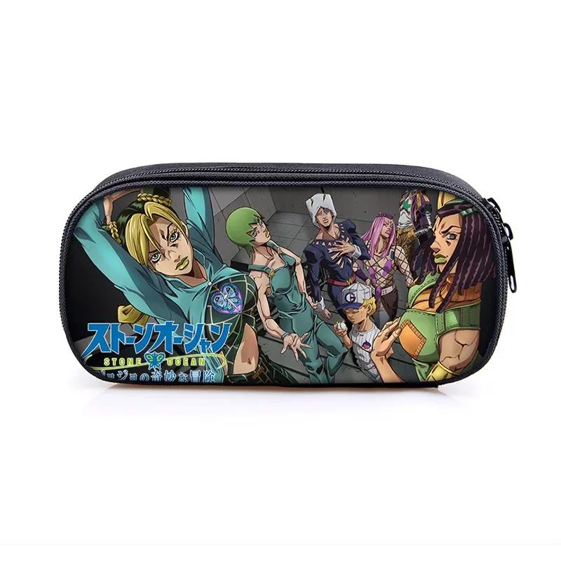 Anime Jojo Bizarre Adventure Piórnik Kujo Kira Yoshikage KILLER QUEEN Kosmetyczki Pudełko na przybory szkolne dla nastolatków Torby na artykuły papiernicze Prezent